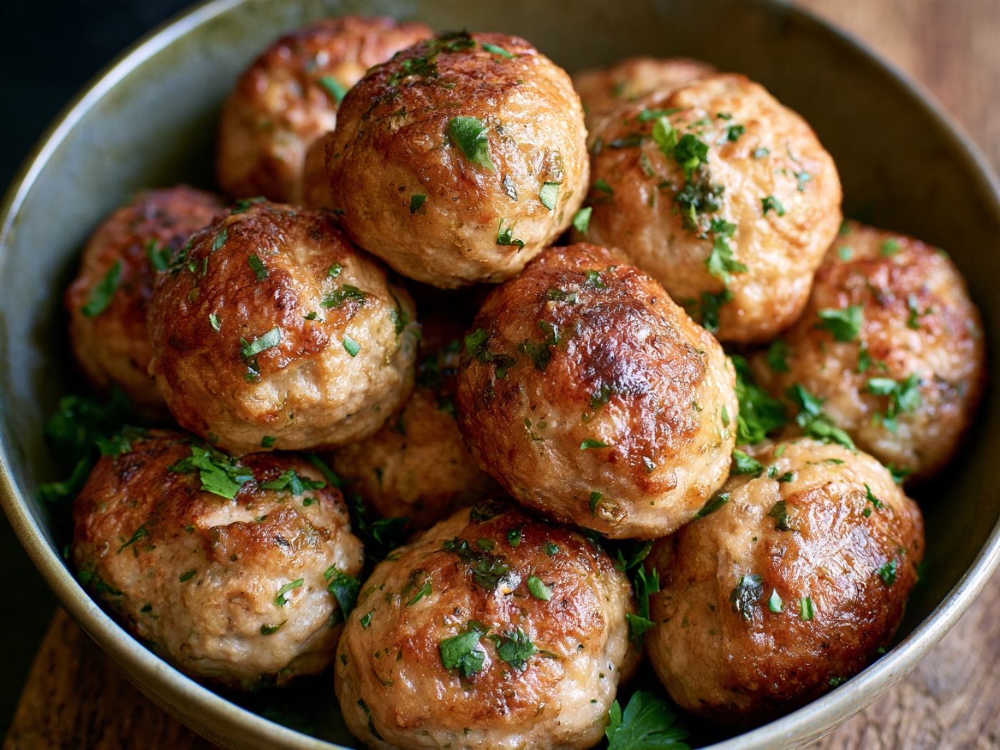 Juicy Air Fryer Turkey Meatballs