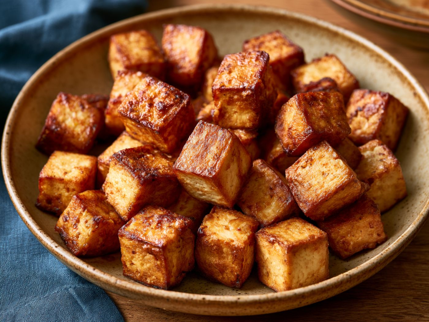 Crispy Air Fryer Tofu Cubes