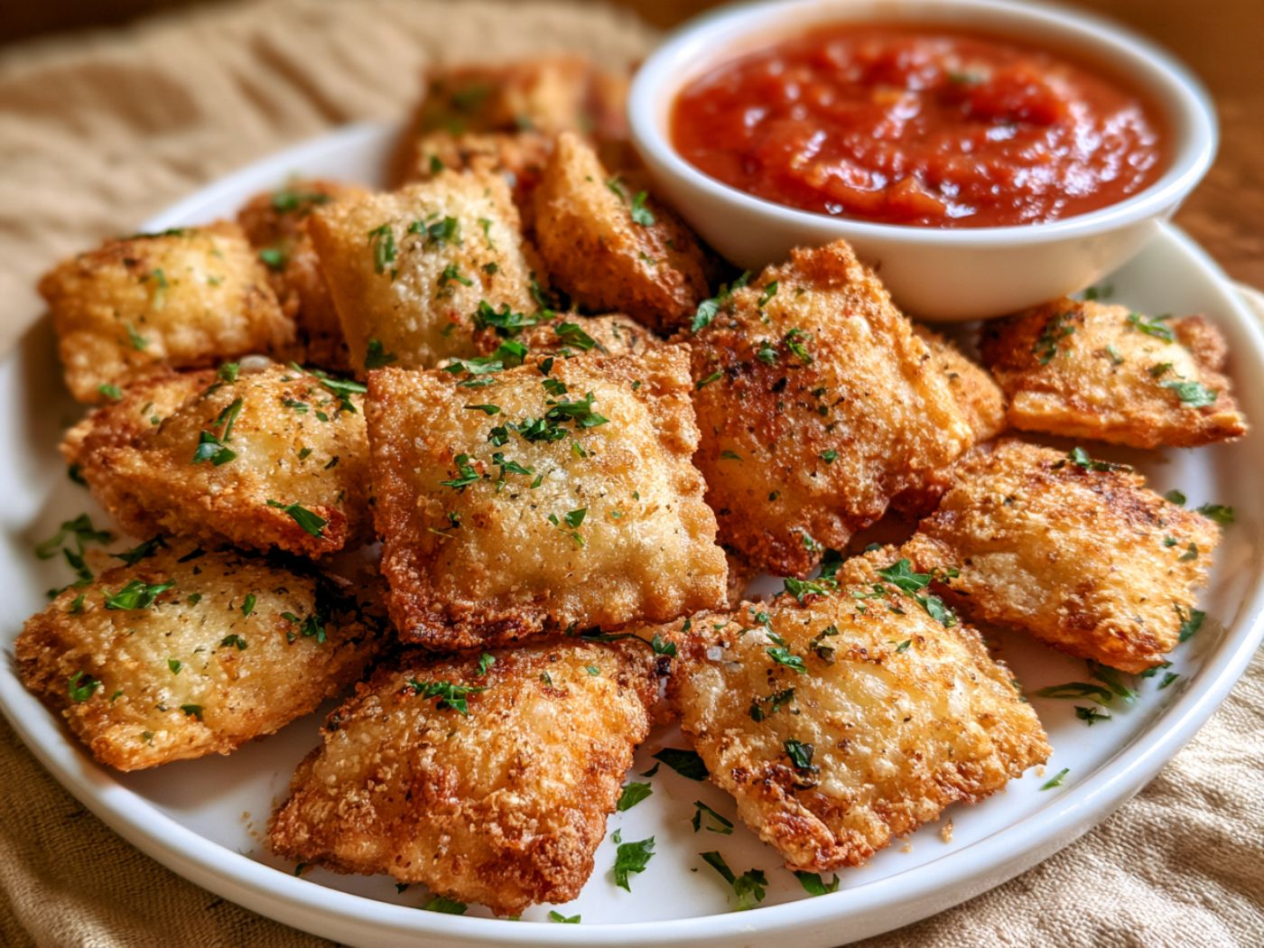 Crispy Toasted Ravioli Bites