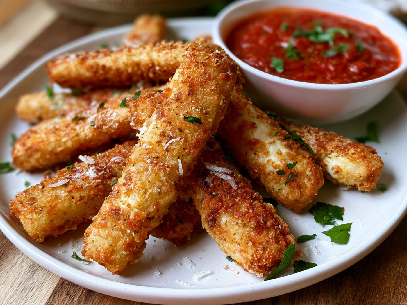 Crunchy Air Fryer Mozzarella Sticks